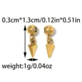 Geometrische hanger schuifkralen DIY sieraden accessoire, perfect voor armband en ketting. - Driehoekige Piramide Stijl (TP2388-02) / Goud