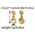 Gouden DIY schuifkraal hanger met heldere zirkoon, ideaal voor armband ketting sieraden maken - Ronde Strass Stijl (TP2395-02) / Goud