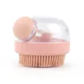 Silicone pet bath brush for dogs massage shampoo comb with liquid dispenser pink - Liquid Refillable Bath Brush (Rose Pink)