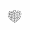 Edelstahl Strass Herz Anhänger Größe 10x10mm 1g DIY Schmuckherstellung Zubehör Teil. - Kleines Herz Silber (PJ0080-01)