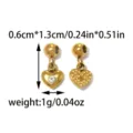Zirkon Herz Anhänger Gleitperle DIY Schmuck Zubehör Charm für Armband und Kette - 1 Stück Packung (0.6x1.3cm)