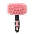 Spazzola da bagno in silicone per animali domestici, pettine per cani e gatti morbido. - Pettine a testina morbida rotante 3ª gen - Blu