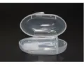 Brosse à dents de doigt pour animaux en silicone transparent avec boîte de rangement. - Blanc avec boîte