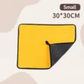 Kleine microvezel autopoetsdoek, 30x30cm absorberende reinigingsdoek voor auto en huishouden. - XS [Voor kittens] 30*30 cm / Geel
