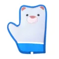 Pet hair removal glove cat grooming brush double sided mesh blue cute bear design clean tool - Teddy Bear
