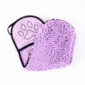 Guante de Baño de Chenille para Mascotas Súper Absorbente de Secado Rápido para Perros - Engrosado / Púrpura