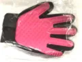 Pet Grooming Bath Glove Pink Silicone Brush Black Mesh Dog And Cat Massage Mitt - Right Hand - Pink