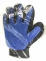 Blauer Haustier-Pflegehandschuh mit Silikonnoppen, doppelseitiger Fellpflegehandschuh Hund Katze - Rechte Hand - Blau - OPP-Beutel