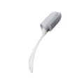 Brosse à dents de doigt en silicone pour animaux, design gris et blanc avec long manche. - Brosse à dents à manche - blanc