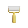 Lint roller for pet hair removal with dust cover and tearable sticky sheets in yellow color. - Yellow 60 Sheets