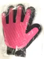 Haustier Pflegerunde Silikon Katzenhaarentferner Bürste Massagehandschuh für Hunde und Katzen - Rechte Hand - Rosa - OPP-Beutel