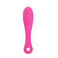 Pink silicone pet toothbrush for teeth cleaning and cat black chin care, portable tool. - Rose Red