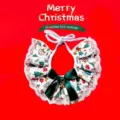 Bavoir en dentelle pour animal de compagnie de Noël avec nœud papillon vert et cloche - XS / Style C