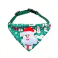 Bandana de Noël pour animal avec père Noël en peluche, collier vert pour chats et chiens. - Taille unique (2,5-11,5 kg) / Rouge Grand Père Noël