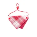 Bandana pour animal de compagnie à carreaux rouges double face collier chat chien bavoir - S (1-2,5 kg) / Style à Carreaux Rouges