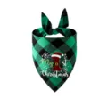 Grün-schwarzes Kariertes Haustier-Bandana für Hunde und Katzen, süßes Weihnachtshalsband. - Grüne Weihnachtsmütze
