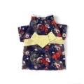 Kimono giapponese per animali domestici cani gatti carino motivo carpa koi blu elegante - Blu navy
