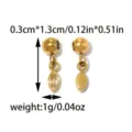 Goldene DIY Perle Anhänger und Schmuck Zubehör Spezifikation Grösse Ansicht Variante - Kleine Marquise-Form (TP2406-02-small) / Gold