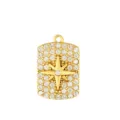 Vergoldeter sternenförmiger Zirkonia Anhänger Charms für DIY Schmuck Zubehör - Oktagramm Gold (PJ0081-02)