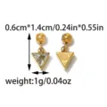 Geometrischer Dreieck Anhänger Schiebeperle DIY Schmuck Zubehör für Armband und Halskette - Große Dreieck-Form (TP2408-02-big) / Gold