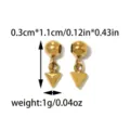 Goldene geometrische Anhänger Schiebeperlen DIY Charms für Ohrringe Armbänder Halsketten. - 3D-Dreieck-Design (TP2416-02) / Gold