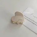 Beige Acetat Herz Haarklammer 3,5 cm süße kleine Haarklammer für Damen Haarstyling - Herz Kleine Haarklammer (P44-3#) / Beige