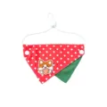 Strawberry pet bib double-sided cat dog collar cute animal embroidery adjustable neckerchief. - Red Dog Embroidered Patch