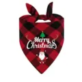 Weihnachten Kariert Haustier Halstuch für kleine mittlere Hunde Katzen Welpen Lätzchen Schal. - Einheitsgröße (63*43*43) / Roter Weihnachtsmann