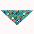 Bavoir triangulaire de sport pour animaux avec motif de football coloré pour chats chiens - 63x43x43cm / Style A