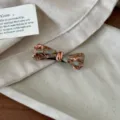 Koreanischer Acetat Schleife Haarklammer Schildpatt Marmoriert Haarnadel Kopfschmuck - Acetat-Federclip / Q15-1# Kaffeegrün
