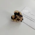 Französische Acetat Herz Haarklammer Schildpatt kleine Haarnadel stilvoller Haarschmuck - Helles Schildpatt