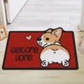 Λεπτομερής εικόνα για το χαλάκι εισόδου Corgi, χαριτωμένο κατοικίδιο πατάκι δαπέδου. - 40x60cm (Λαστιχένιος Πάτος Διατομίτη) / Πατάκι πόρτας αμερικανικού στιλ - 4