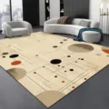 Tappeto da soggiorno geometrico moderno morbido tappetino in velluto per la casa - Geometrico a pois-5