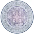 Tapis rond bohème vintage avec motif classique, matière douce semblable au cachemire pour maison. - 40x40cm / BO Tapis persan - 3
