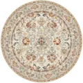 Détail de tapis rond bohème vintage, motif classique élégant pour salon et chambre. - 40x40cm / BO Tapis persan - 4