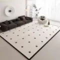 Large living room rug modern minimalist geometric carpet for sofa and coffee table decor. - Monalisa-D