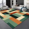 Tappeto da soggiorno geometrico moderno dettaglio, design a blocchi colorati, arredamento casa. - Geometria a pois-8
