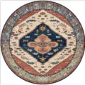 Tapis rond vintage style bohème motif floral faux cachemire pour salon chambre décoration sol - Tapis persan BO-6