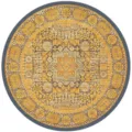 Tapis rond vintage style bohème, fausse cachemire douce, motif mandala rétro élégant pour salon chambre. - BO Tapis persans - 15