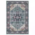 Detailed view showing intricate Persian bohemian vintage rug patterns with rich teal and pink tones. - 40*60cm / BXMY Rug-14 (Skin-Friendly Plush)