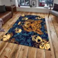 Tapis de salon tête de mort tigre gothique en velours cristal doux pour canapé chambre. - 40*60cm / kgklt-3