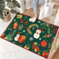 Christmas door mat festive non-slip entry rug for home holiday decor winter floor mat - 40*60cm / G Christmas 02