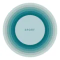 Detailed view of the round minimalist sports mat showing the elegant concentric circle design. - 40x40cm Diatomeaceous Earth Rubber Bottom / Color 10