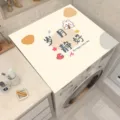 Alfombra antipolvo para lavadora lindo conejo tela de protección superior antideslizante decoración - Años serenos 6