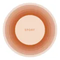 Details of the minimalist round skipping rope mat with a stylish gradient concentric circle pattern. - 40x40cm Skin-Friendly Velvet Surface / Color 12