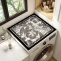 Washing machine dust cover mat American style non slip top protector for home laundry room. - 40cm*50cm / Prosperous Classic Style D