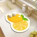Joli tapis d'egouttoir de cuisine citron de dessin anime, absorbant et antiderapant. - 30*40cm / Style 3