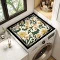 American style washing machine top cover mat vintage floral dustproof non-slip square pad - 40cm*50cm / Prosperous Classic Style A