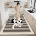 Kitchen leather floor mat, large waterproof anti-slip absorbent mat with cute panda pattern. - 40*60cm / Cartoon Panda