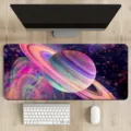 Μεγάλο mousepad γραφείου gaming με πολύχρωμο σχέδιο διαστημικού πλανήτη, αντιολισθητική επιφάνεια. - SBDZ-1 / 30x60cm